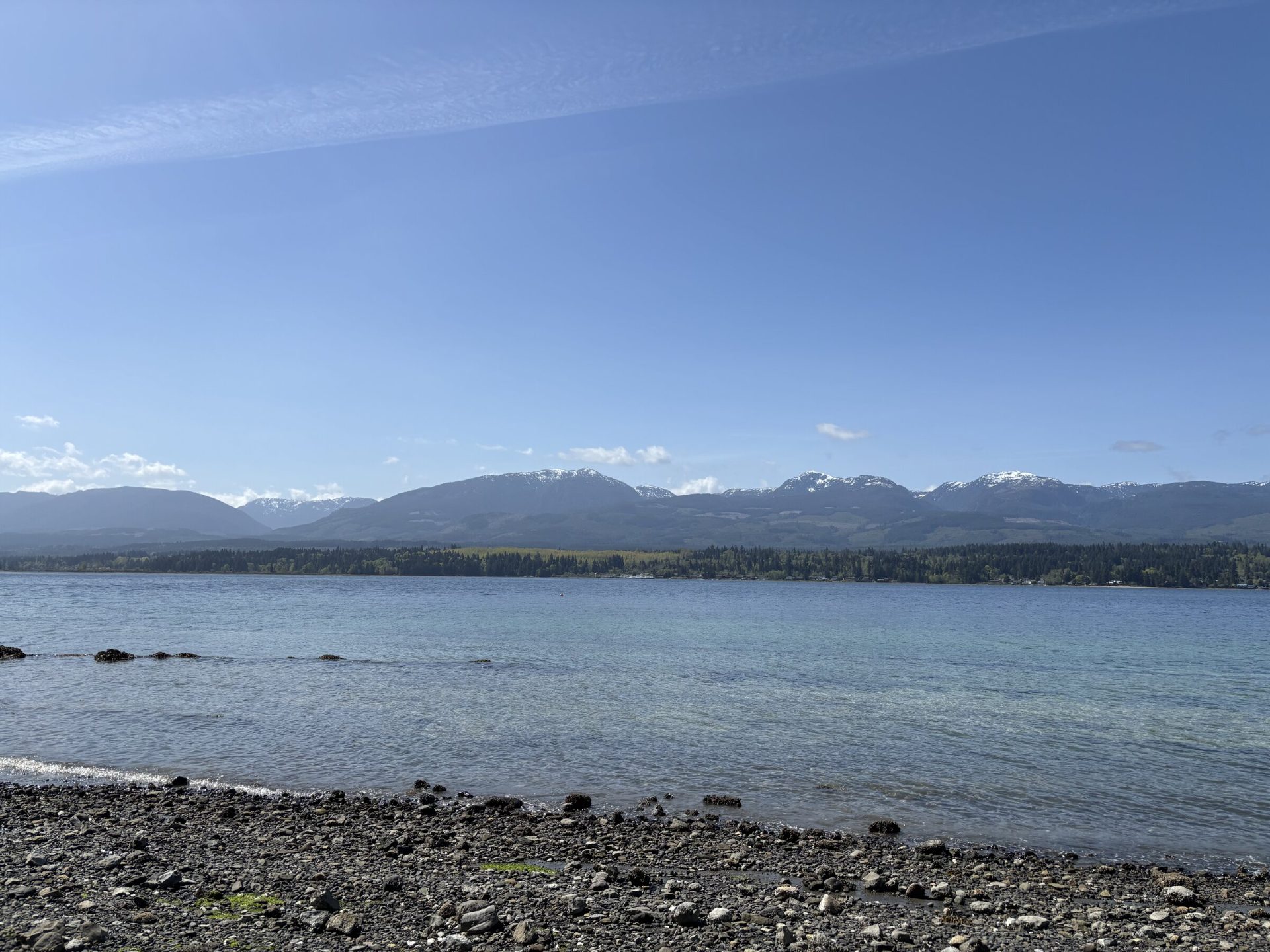 Panorama of Baynes Sound from the shore